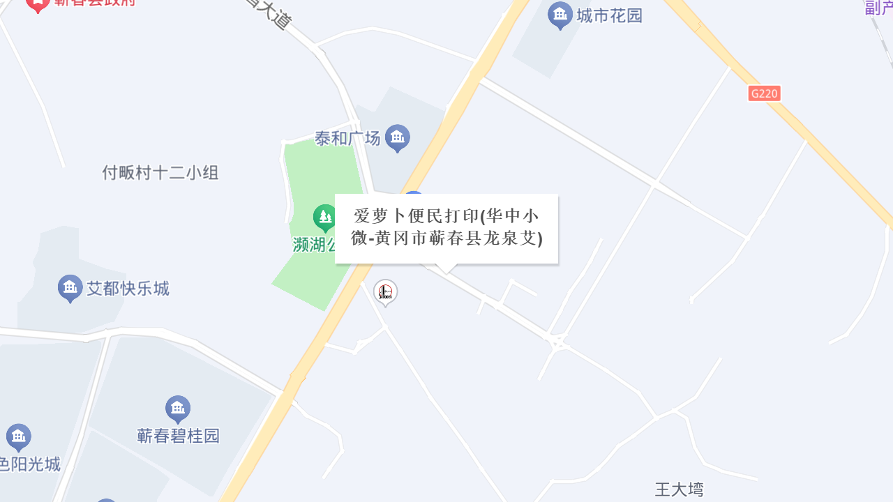 爱萝卜便民打印(华中小微-黄冈市蕲春县龙泉艾)地址