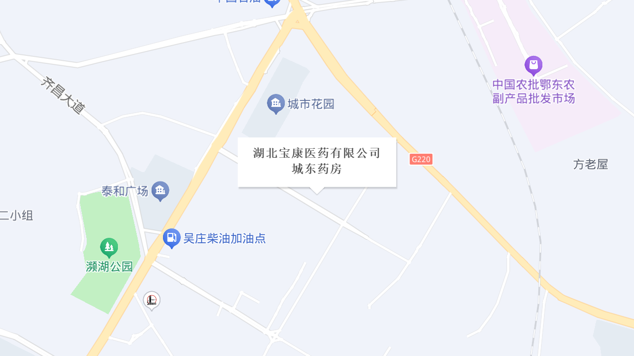 湖北宝康医药有限公司城东药房地址