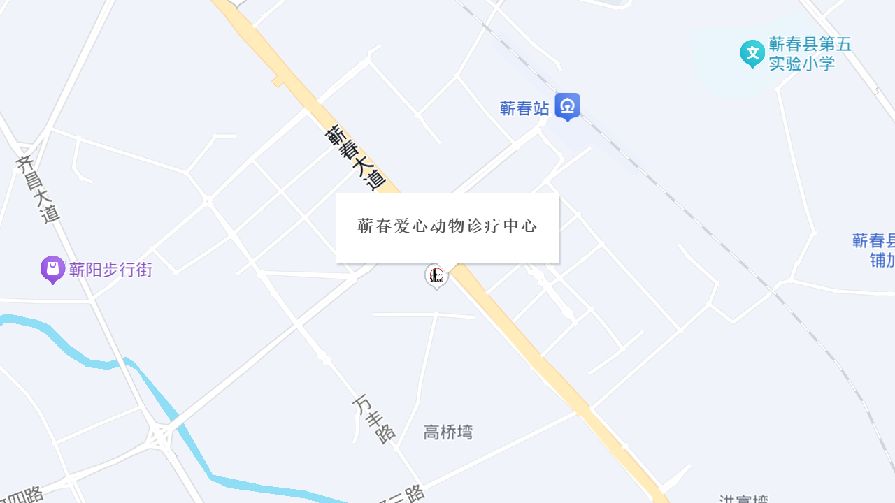 蕲春爱心动物诊疗中心地址