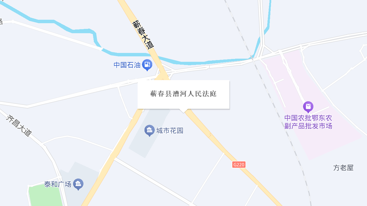 蕲春县漕河人民法庭地址