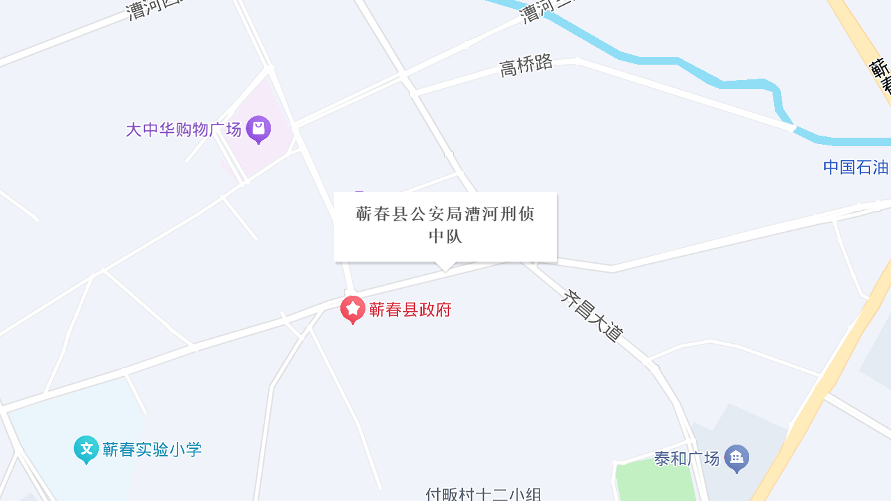 蕲春县公安局漕河刑侦中队地址
