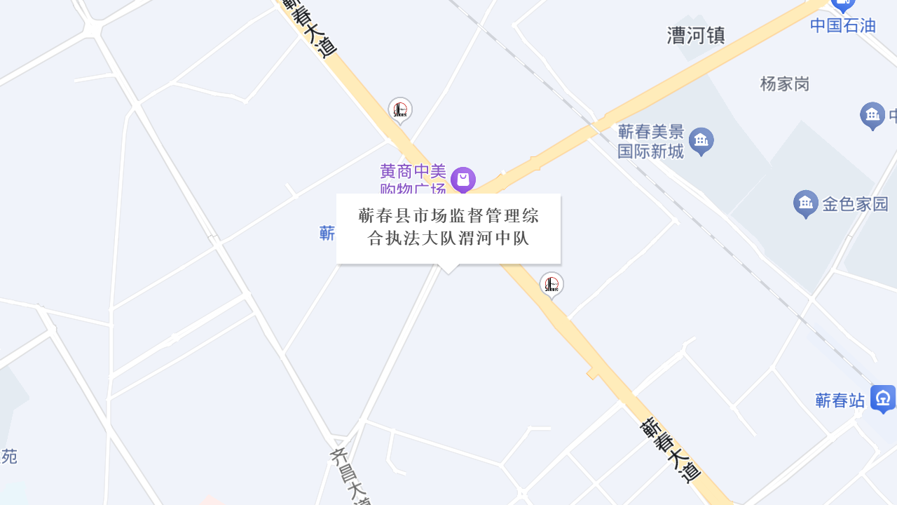 蕲春县市场监督管理综合执法大队渭河中队地址