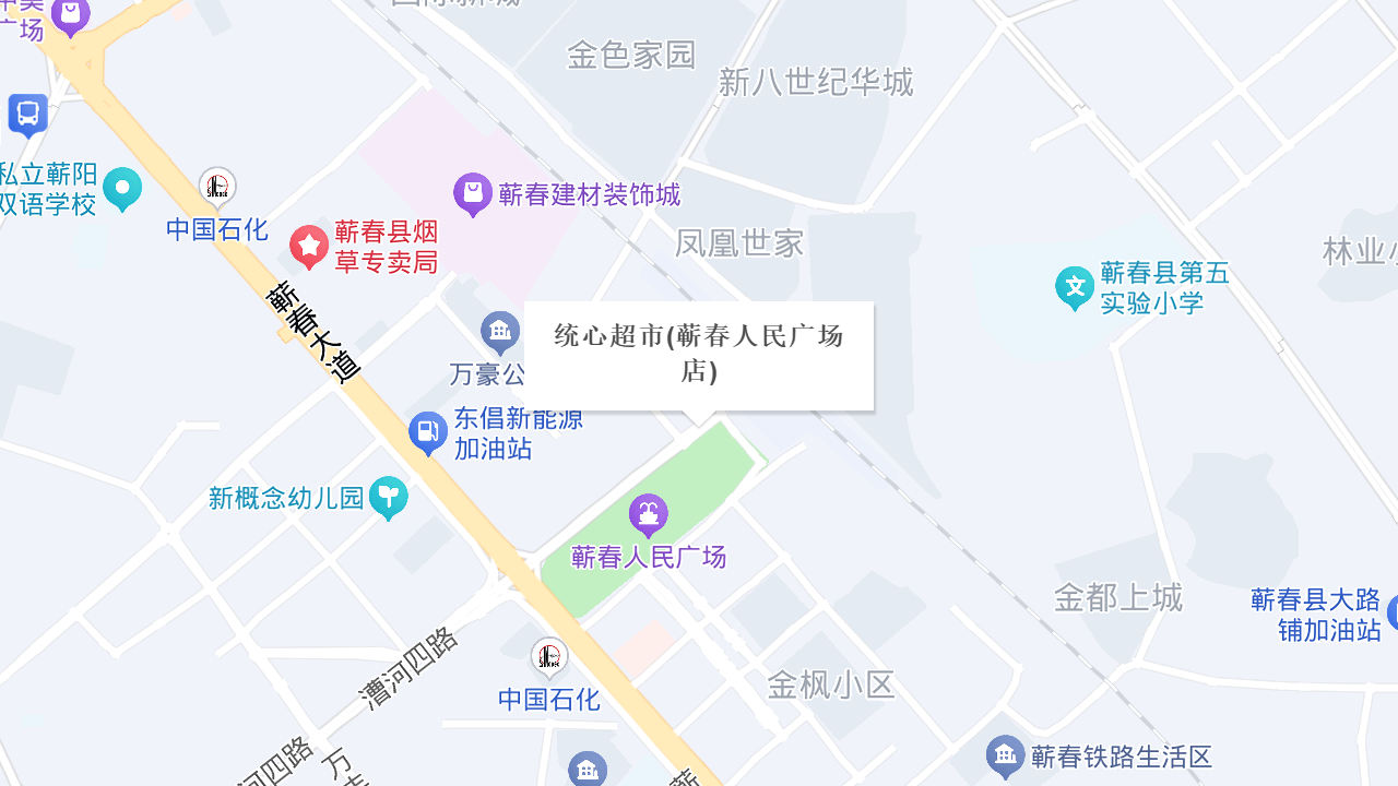 统心超市(蕲春人民广场店)地址