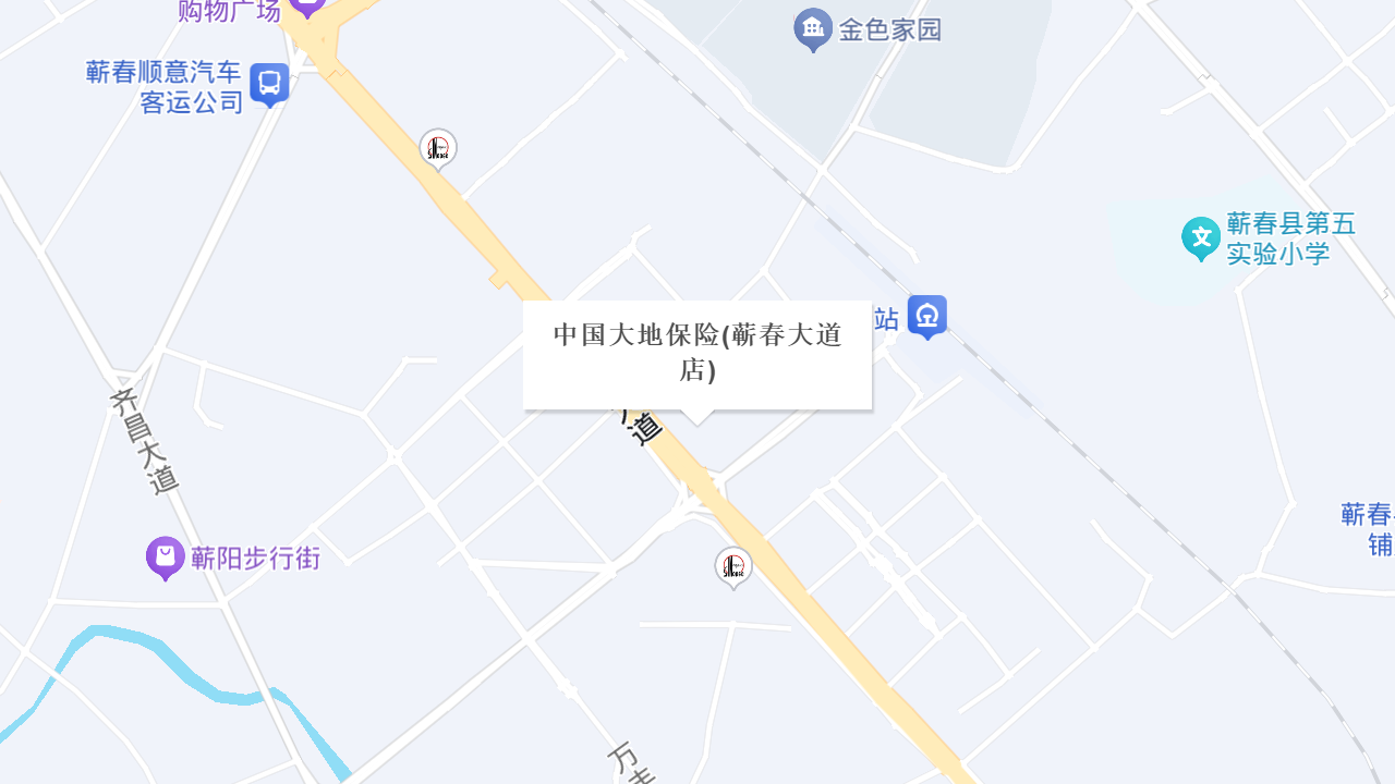 中国大地保险(蕲春大道店)地址